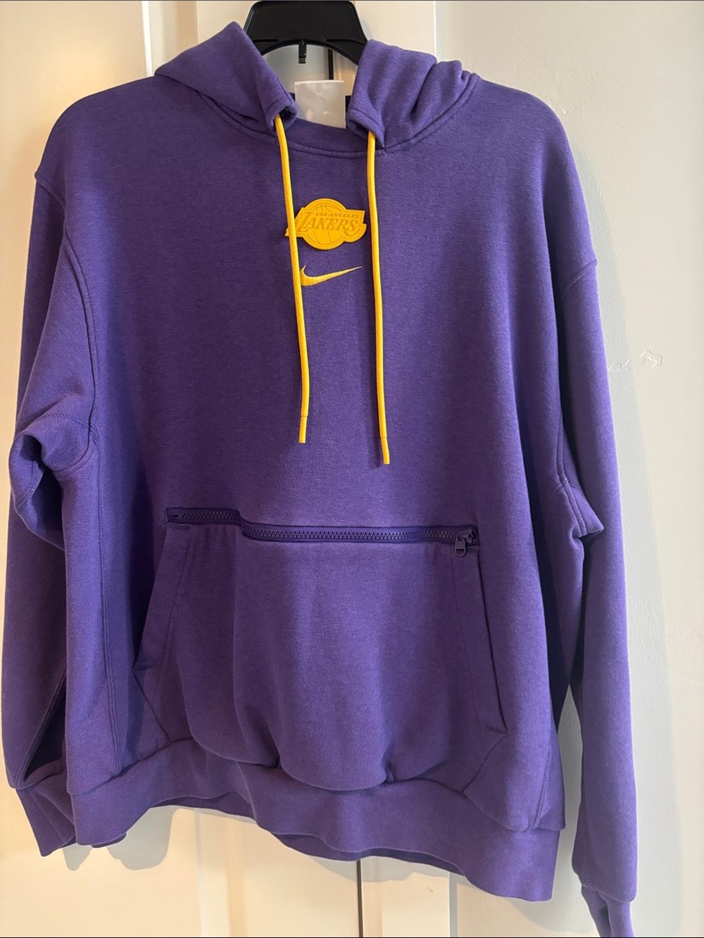 Nike Purple Hoodie with Yellow Lakers Details